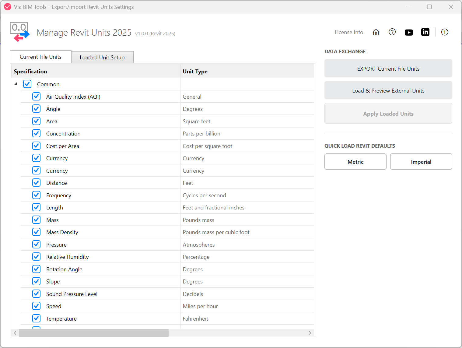 Exporting selected units to a JSON file